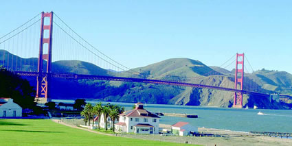 Golden Gate Bridge viewed from Crissy Fields