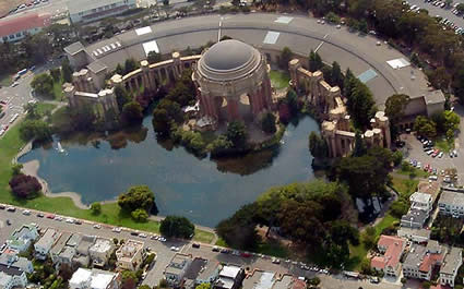 S.F. Palace of Fine Arts - Aerial View