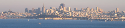 San Francisco Skyline from the Golden Gate Bridge Visitor's Center
